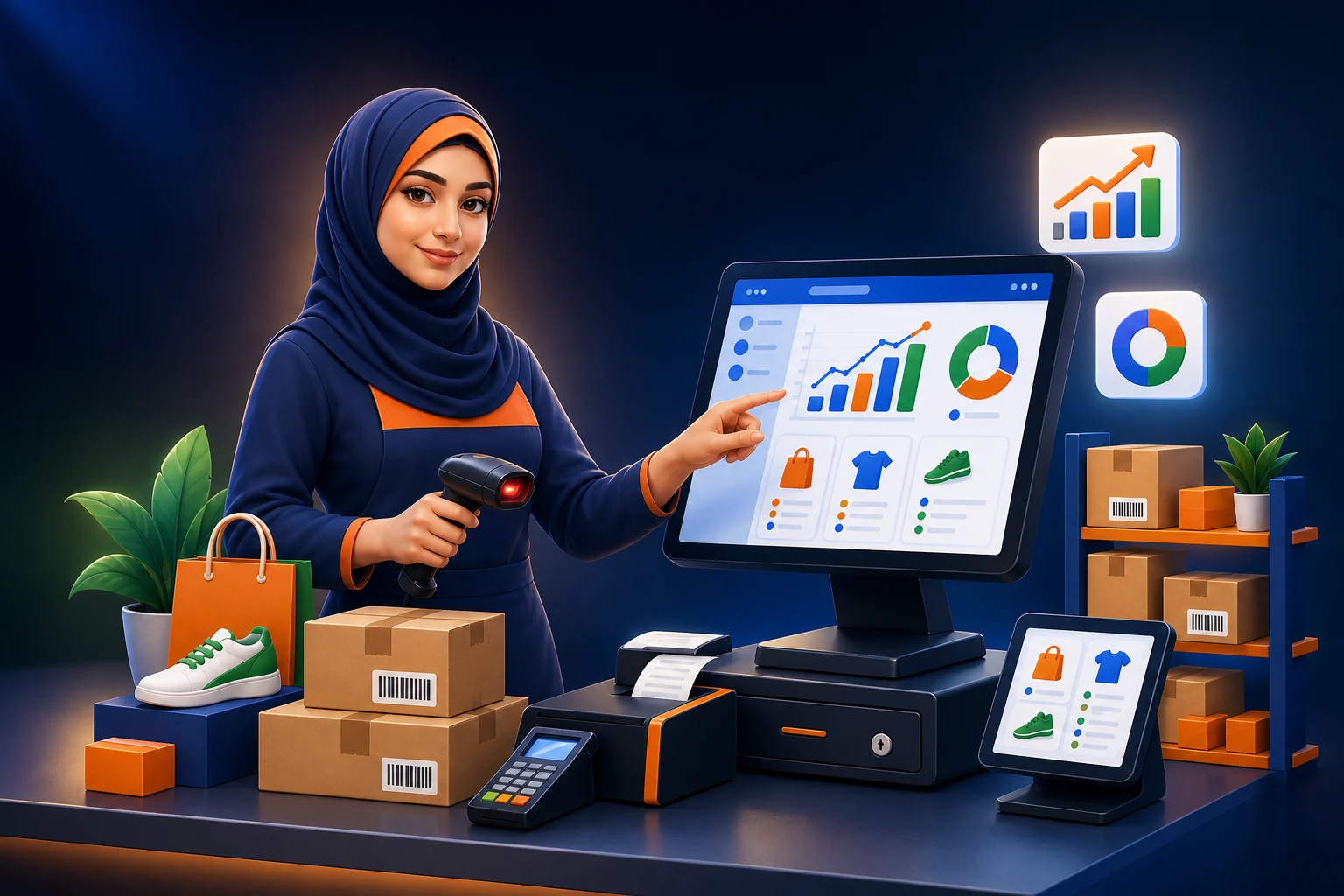 CodiVaroPOS cashier, inventory, and sales reporting workspace